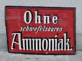 ALTES REKLAME BLECHSCHILD AMMONIAK