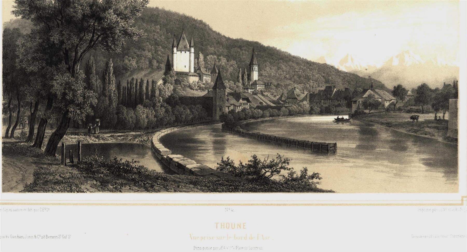 Incisioni: Thun Tonlithographie von Deroy selten – Usato da Rafz venduto da Helvet32 1