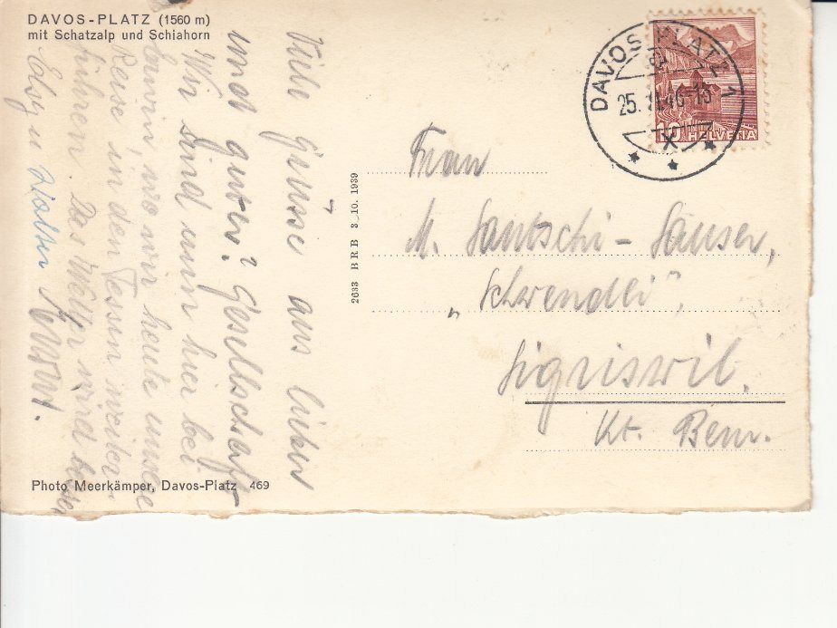 Cartoline postali: Davos-Platz 1946 – Usato da Bürglen TG venduto da StampGraf 1