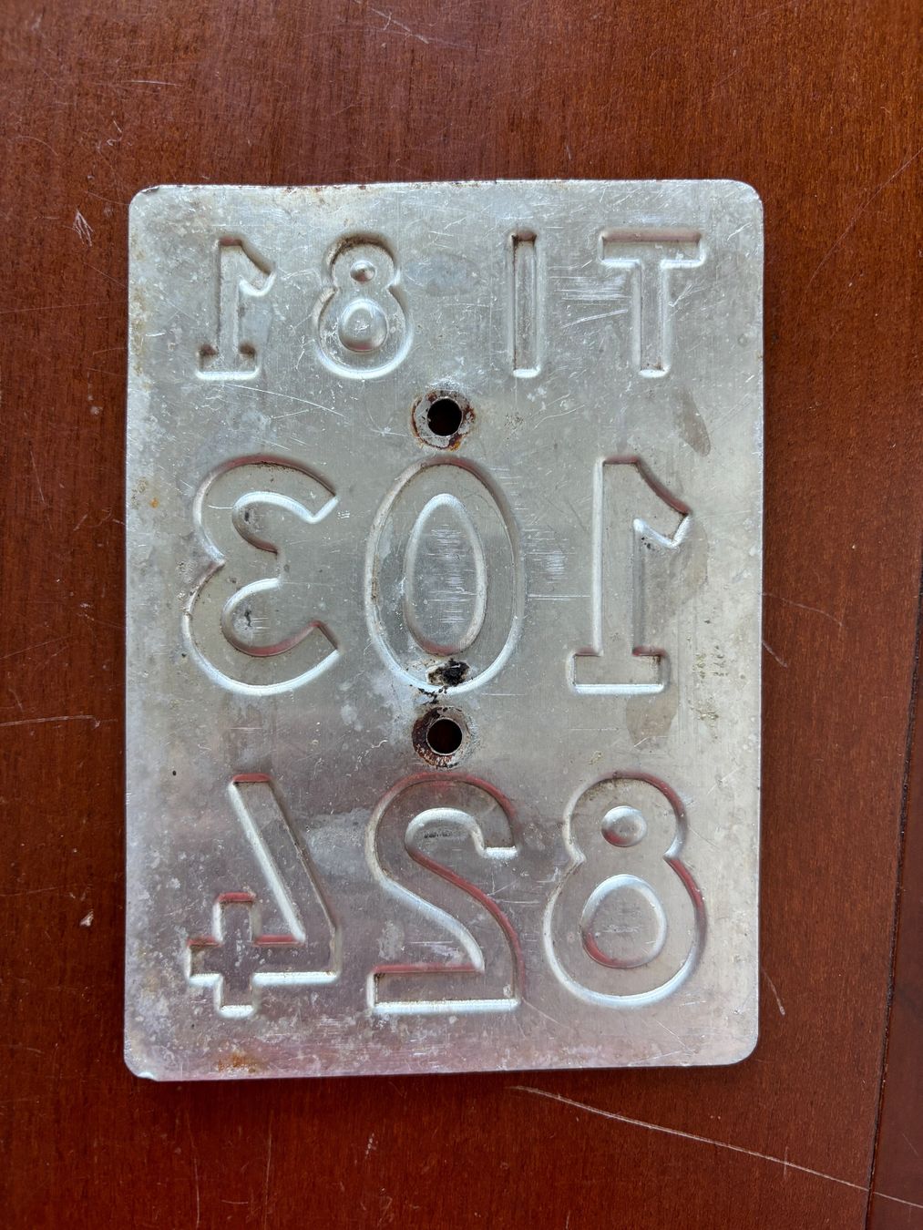 Puch Schilder: MOFA Nummer Nummernschild Schild TI 1981 Tessin – Gebraucht aus THERWIL von Fcbbasel 1