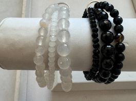 WIE NEU -  Achat-Kristall Armband Sets - 2er Set