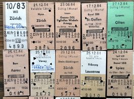 20 Top Billette, SBB, Tickets Edmondsche Kartonbillette