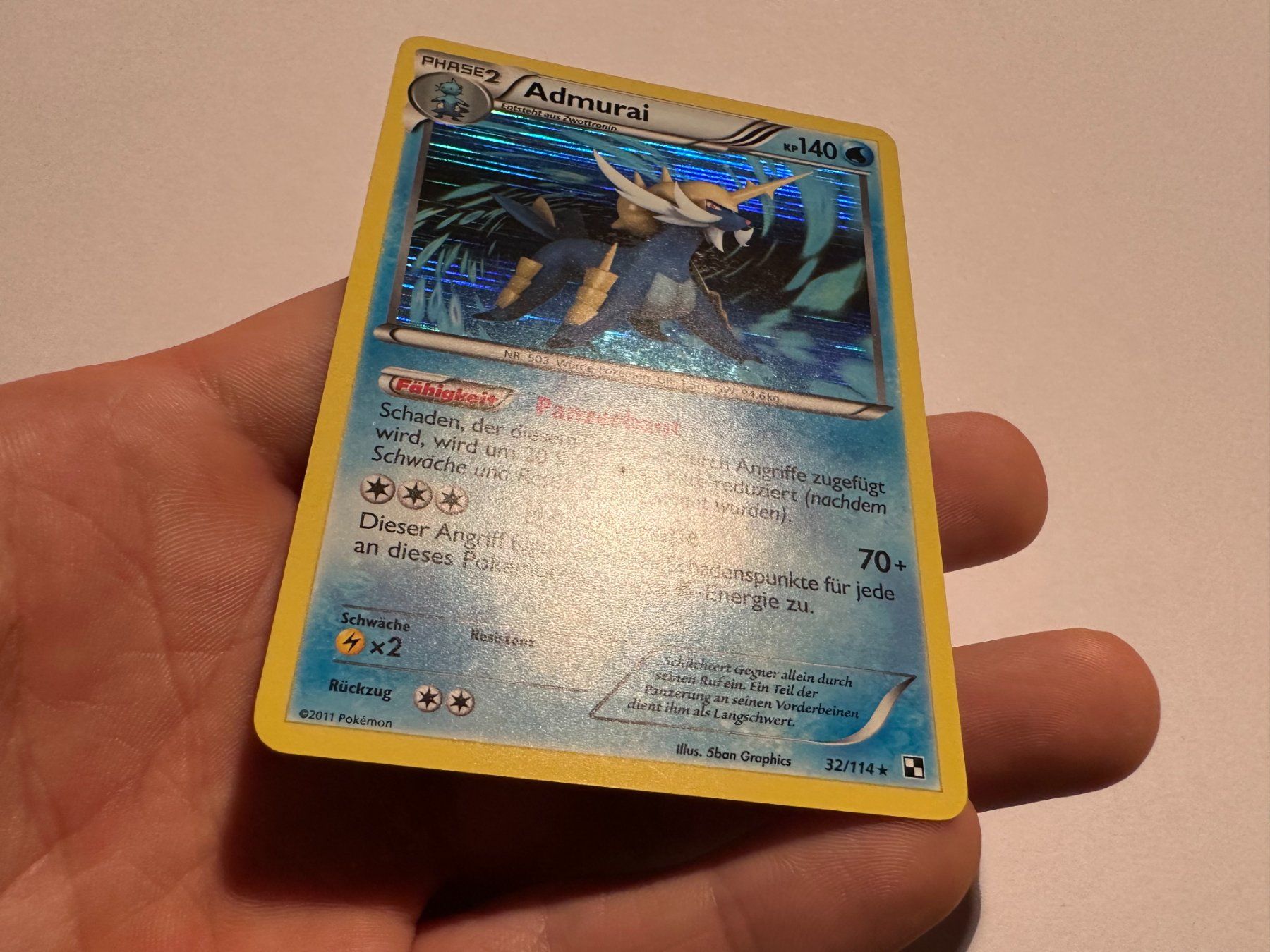Pokémon Sammelbilder & Trading cards: Admurai holo Schwarz & Weiss Base DE – Gebraucht aus Hagendorn von Pokecollectorch 1