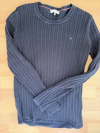 Tommy Hilfiger Pullover Zopfmuster dunkelblau Grösse S
