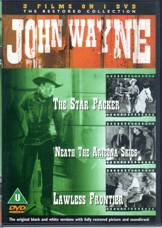 JOHN WAYNE 3 FILMS ON 1 DVD THE STAR PACKERNEATH THE ARIZONA (Neu ...