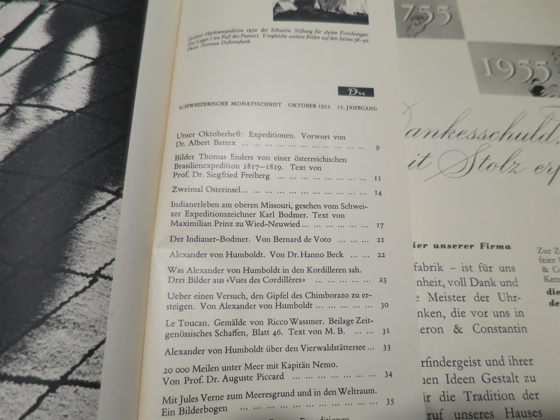 Zeitschriften & Magazine: DU - Magazin:  Expeditionen 1955 – Gebraucht aus basel von setomse 1