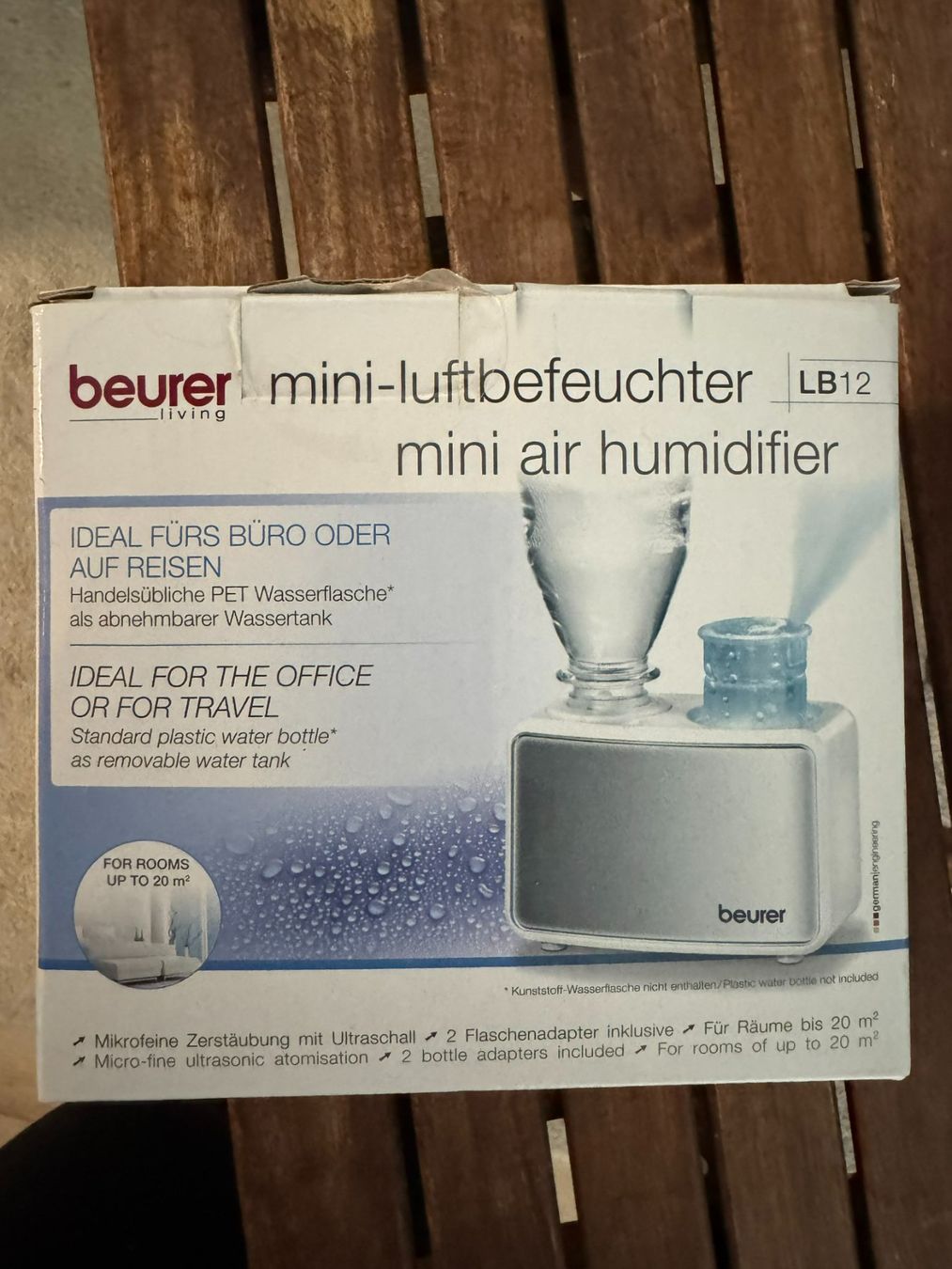 Beurer Luftbefeuchter: Beurer LB12 mini Luftbefeuchter neuwertig – Neu und originalverpackt aus Vaduz von Greenturtle