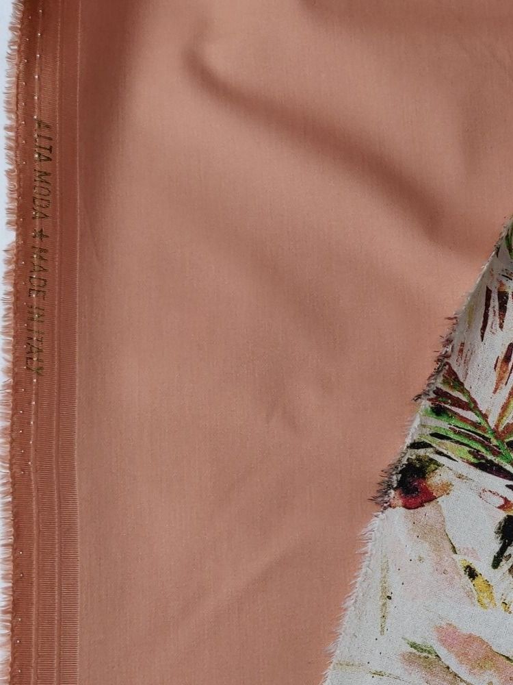 Tessuti: Sommer Anzugstoff Baumwolle Elastan 2.15x1.30m peach fuzz – Nuovo (secondo la descrizione) da Lufingen venduto da Voyager7 3