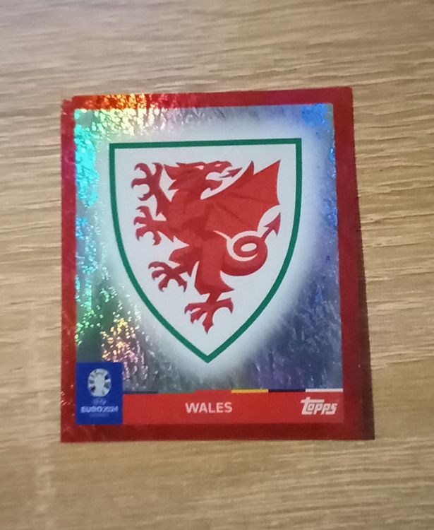 Topps Euro 2024 Sticker Wales WAL 1 Wales Logo
