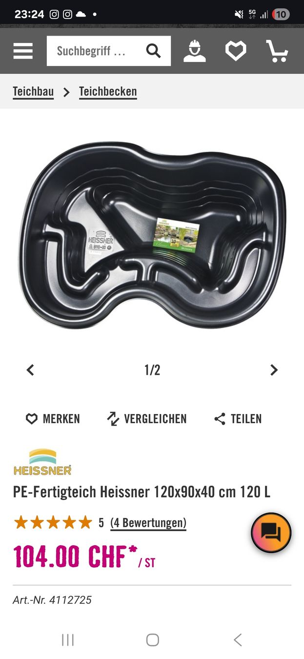 Teiche & Zierbrunnen: Garten Teich  – Gebraucht aus Menzingen von vannessa.studer 3