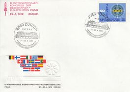 1972 Internat. Kongress Eisenbahner Briefmarkenausstellung