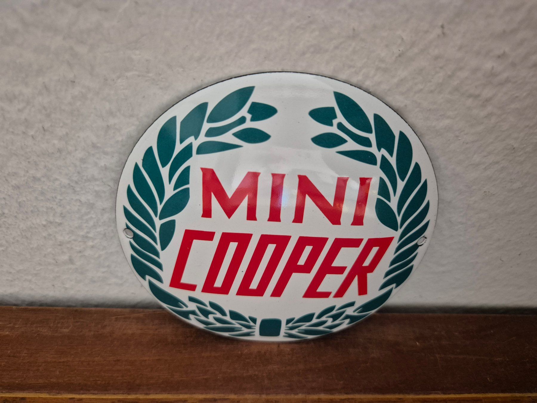 Mini Insegne: Emailschild Mini Cooper Logo Werkstatt Garage Emaille Schild – Nuovo (secondo la descrizione) da Schaffhausen venduto da pfanis09 2