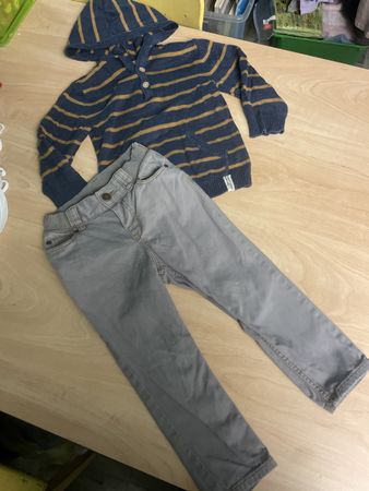 H&M Set, Gr. 92, Strick Hoodie + Hose, Top Zustand