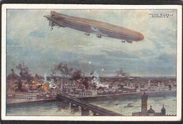 ^Zeppelin Künstlerkarte Hans Rudolf Schulze