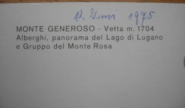 Cartoline postali: Ansichtskarte ungelaufen - Monte Generoso – Usato da Dübendorf venduto da rumpumpel 3