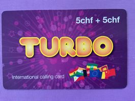 Prepaid Telefonkarte. Turbo