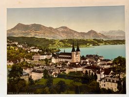 Luzern antike Fotografie Foto Photochrom ca. 1890-1900.