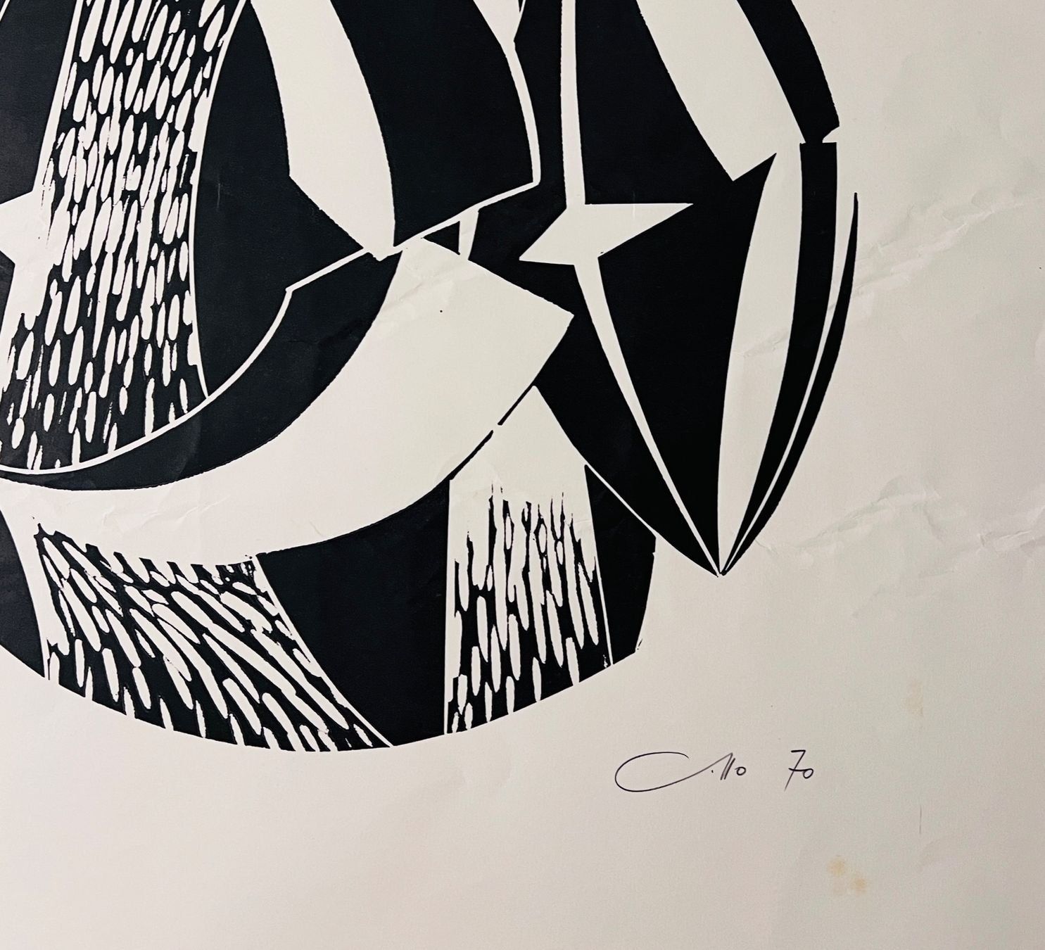Xilografie: LINOL ODER HOLZSCHNITT UNLESERLICH SIGNIERT – Usato da Gersau venduto da grafik-kunst 5