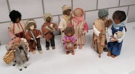 Krippenfiguren handgefertigt, mit Esel - Rarität!