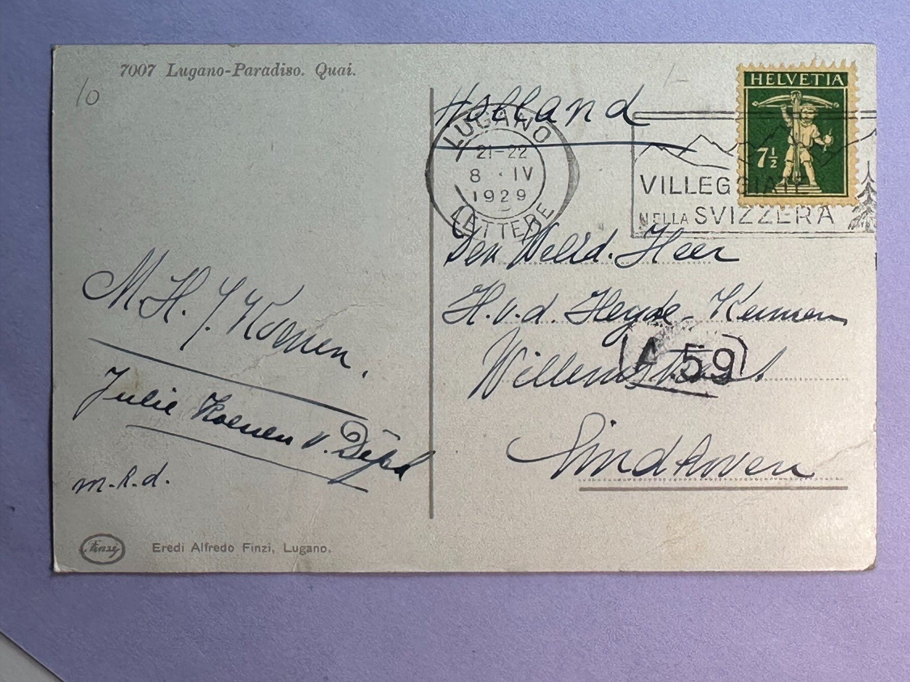 Cartoline postali: Lugano-Paradiso, Quai – Usato da Steg VS venduto da danwer74 1