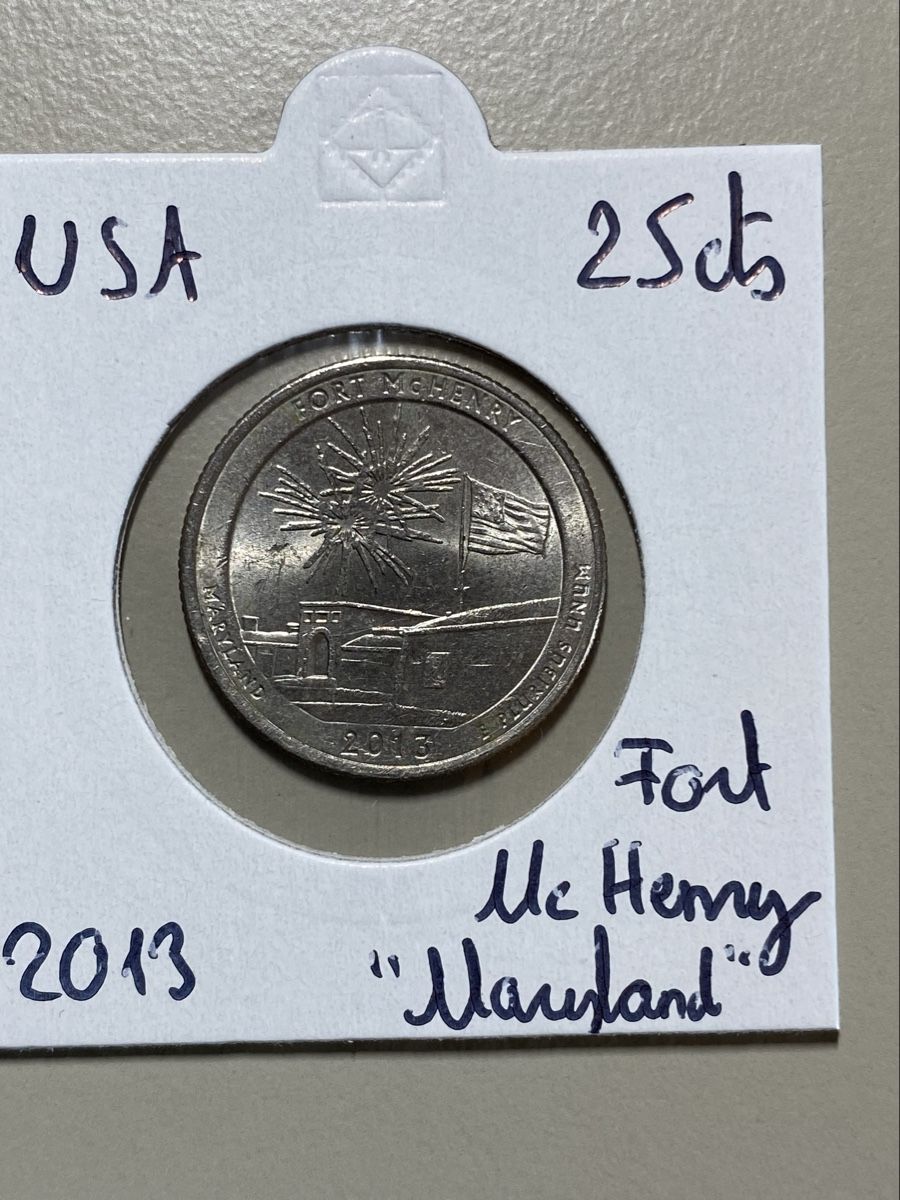 Tutti le monete: USA - 25 cents - 2013 - Fort McHenry – Usato da Payerne venduto da Mike1682