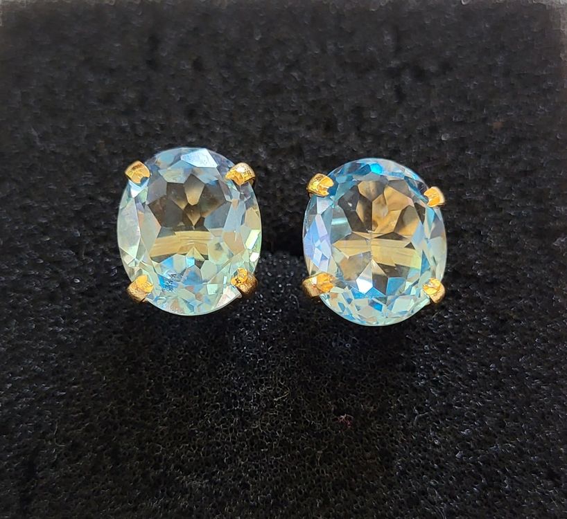 18 Karat Gold 750 Ohrstecker Mit Lapislazuli (Gebraucht) In Wald ZH Für