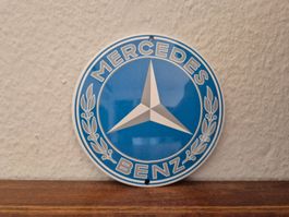 Emailschild Mercedes Benz Werkstatt Service Emaille Schild