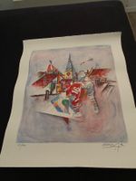 Zytturm ZUG - Eishockey Lithografie Alban Welti
