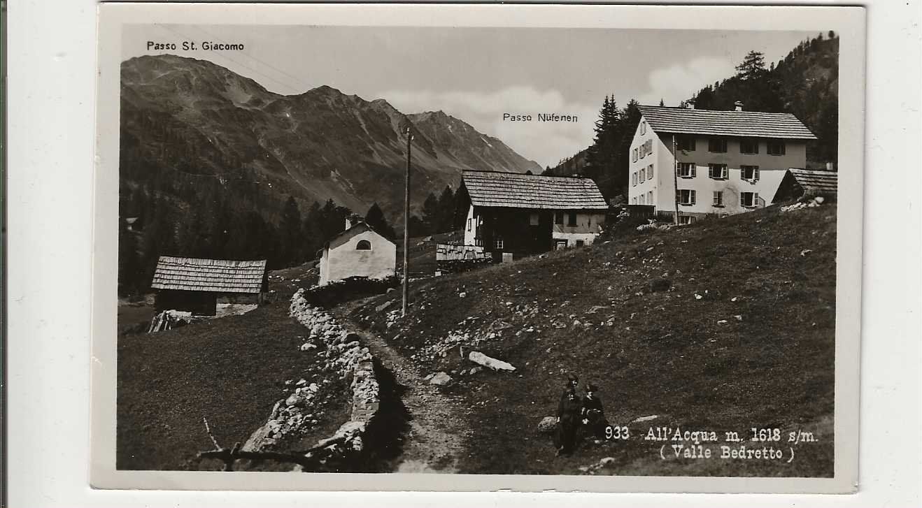 Cartoline postali: All'Acqua, Bedretto, 1934 – Usato da Spiez venduto da Niesen20