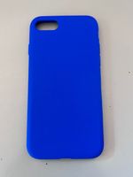 Cover iPhone SE / 8 / 7 silicone morbido blu elettrico