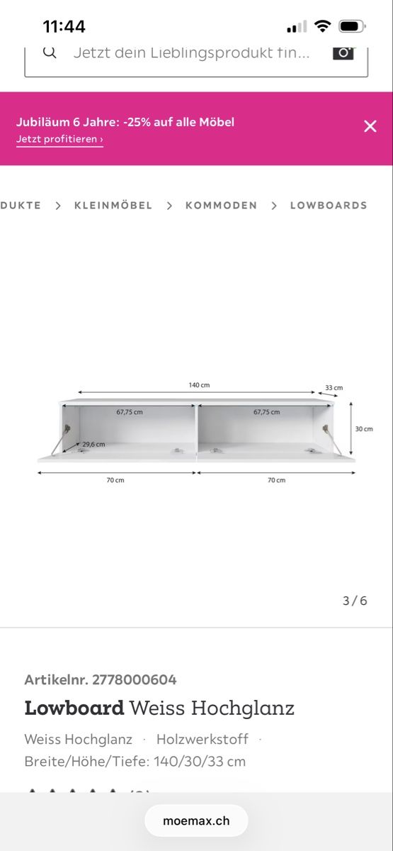 Mömax Meubles TV: Sideboard  – D'occasion à Kloten par jiy_mq2s 1