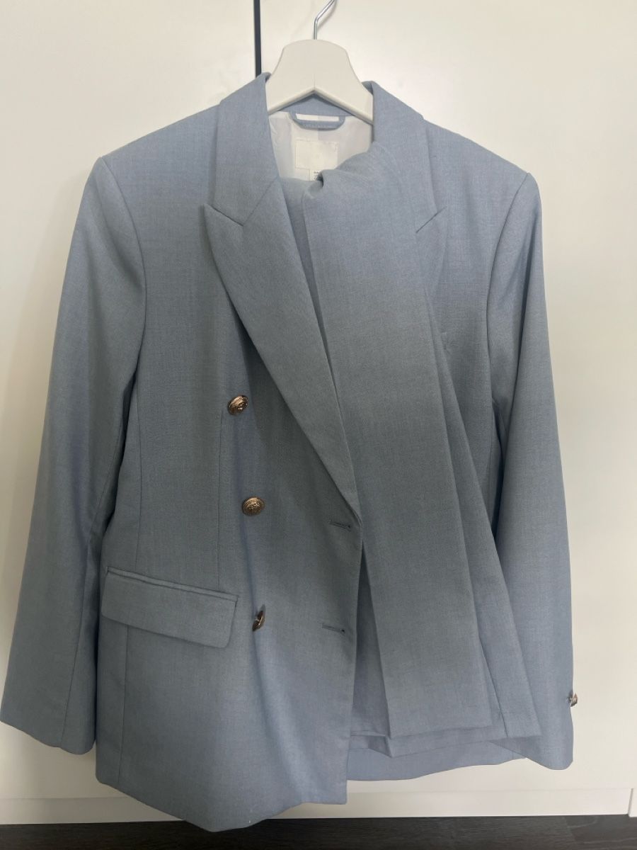 H&M Completi & Tailleur: H&M Anzug, hellblau, Blazer S, Hose 34 – Nuovo (secondo la descrizione) da Brittnau venduto da A.Romeo 2