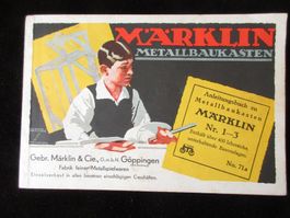 Märklin Metallbaukasten 1 - 3 / Original Anleitungsbuch
