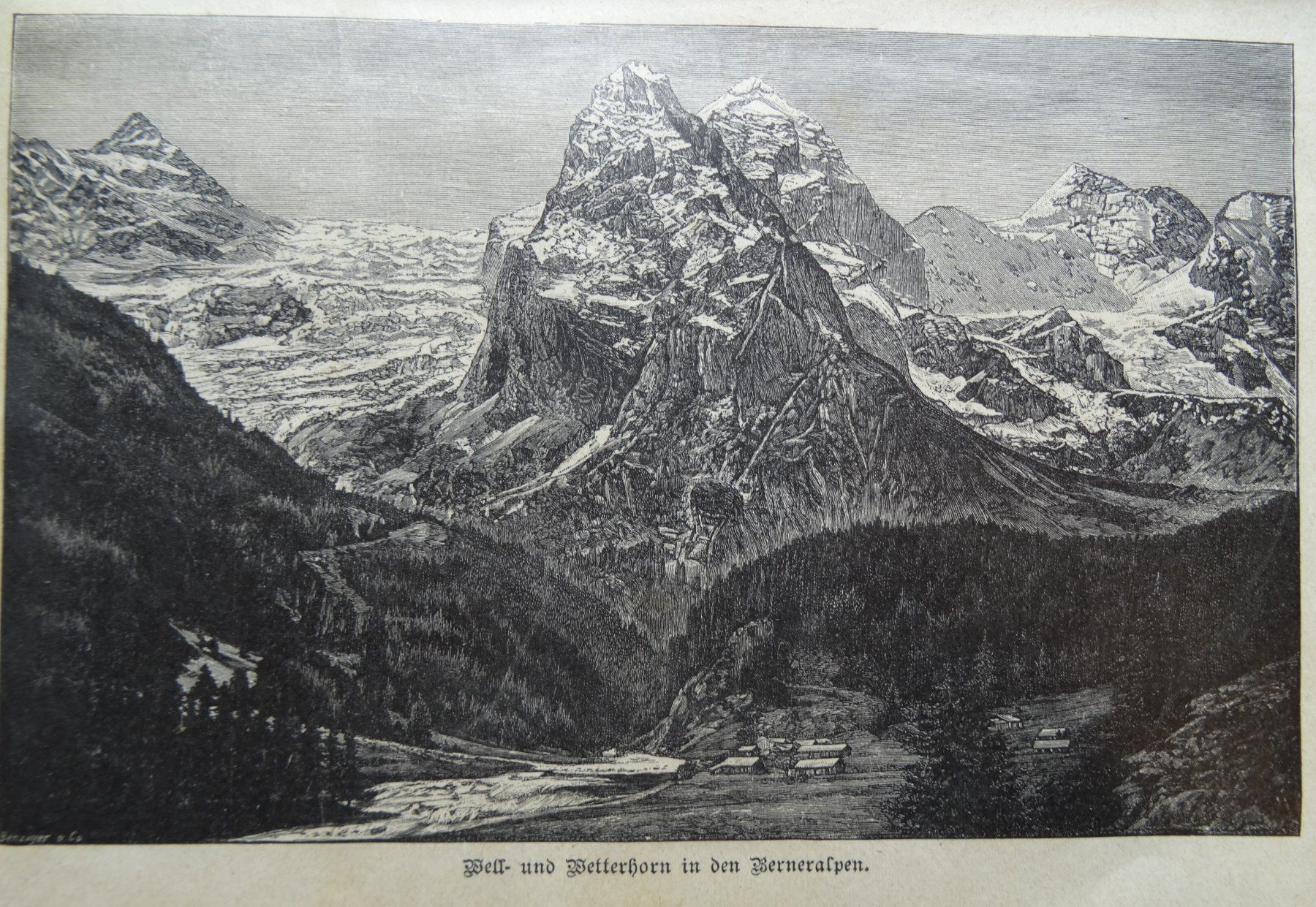 Cartoline postali: Bern Grindelwald Xylographie von 1907 – Usato da Safnern venduto da Wstussi