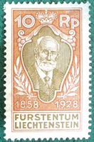 Timbre de collection Liechtenstein * 10Rp année 1928!