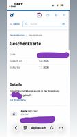 Apple Gift Card 200 CHF ONLINECODE
