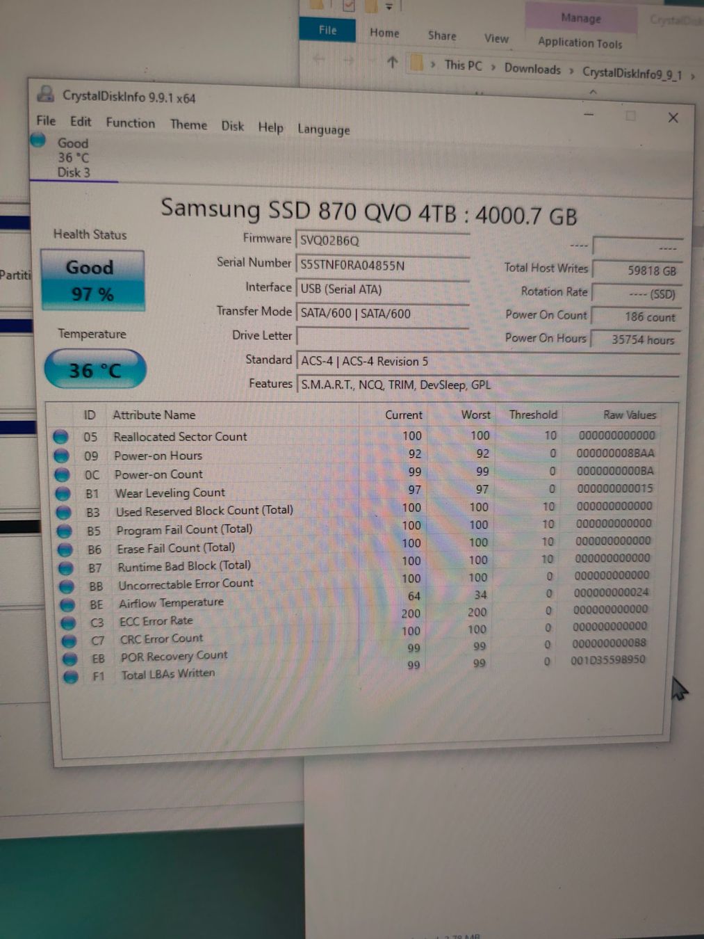 Samsung Dischi rigidi: Samsung 870 QVO 4Tb occasion – Usato da Begnins venduto da Bazar_Digital