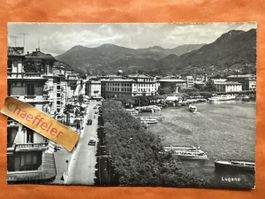 Alte Ansichtskarte Lugano, See, Berge, guter Zustand!
