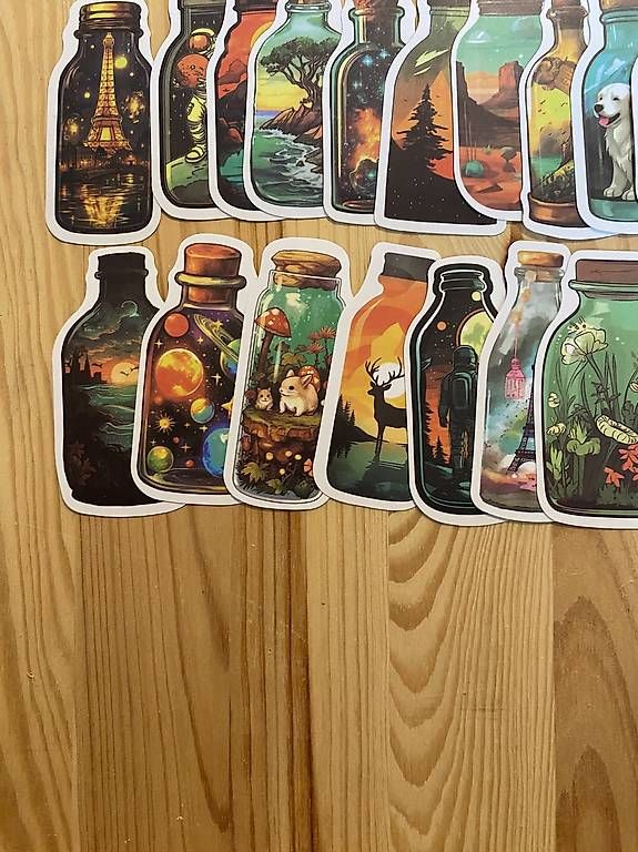Aufkleber: Stickerset Flaschen – Gebraucht aus Herisau von Flips0463 3