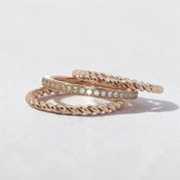Edelstahl  Ring Set Grösse 54