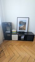 Schwarzes Regal / Sideboard 160 × 40 × 80 cm