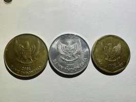 3 Pieces Monnaies Indonésie 2001, 2001, 1995