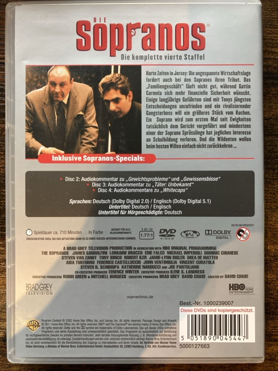 Tutti i DVDs: Die Sopranos Staffel vier DVD – Usato da Glarus venduto da Jhuber78 1