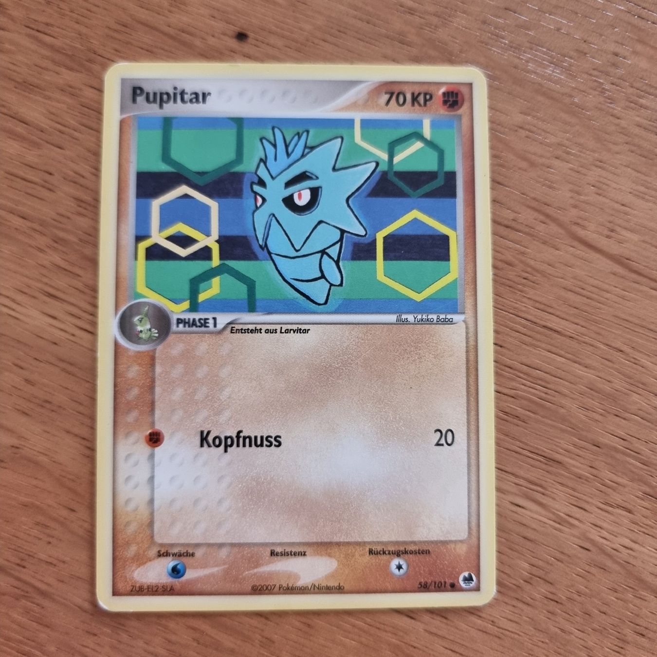 Pokémon Carte collezionabili: Pokémon Pupitar 2007 DE 58/101 EX – Usato da Roggwil BE venduto da S_Cards