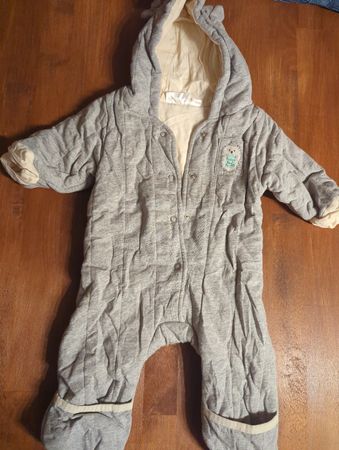 Baby Overall mit Igel, Grösse 50/56, Winteroverall