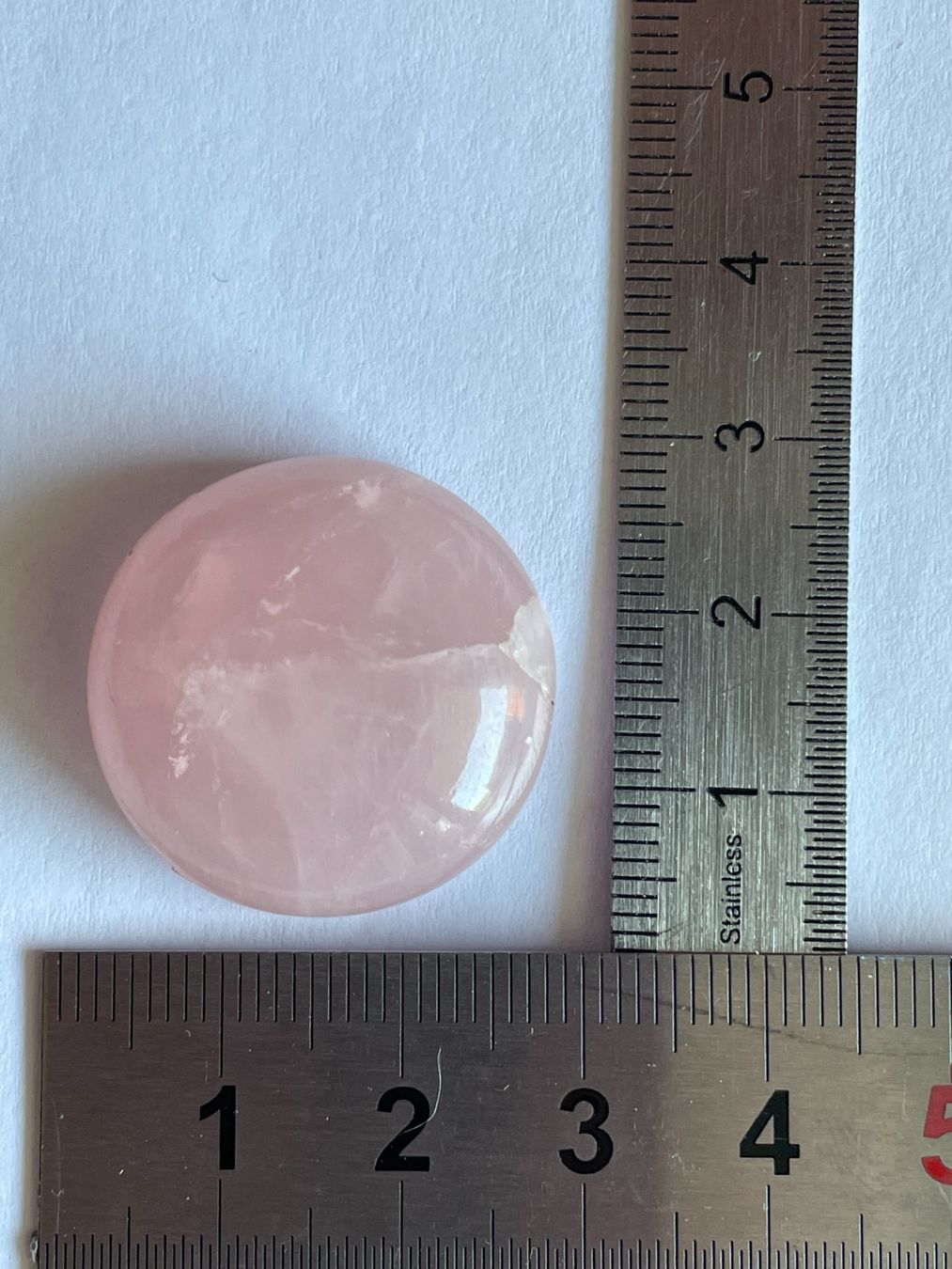 Pietre preziose: Edelstein: Runder Rosenquartz Cabochon – Nuovo e nell'imballaggio originale da Muttenz venduto da einfach-schoen 1