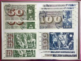 10 x Schweizer Banknoten. Sammlung. Unc / Unc-