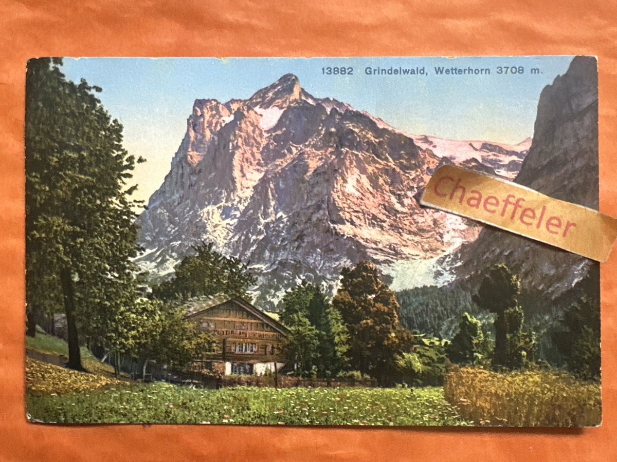 Cartoline postali: 1920 Grindelwald Wetterhorn  – Usato da Zürich venduto da Chaeffeler