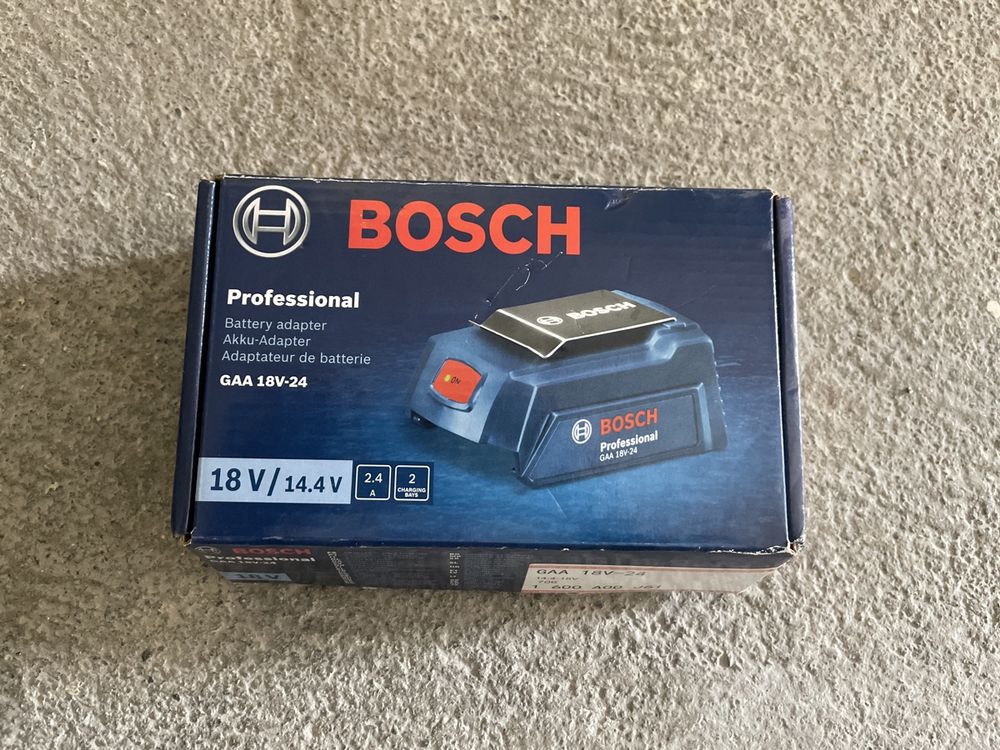 Bosch Professional 18V Akku Ladegerät - Mit 2x USB Anschlüssen Für Unterwegs