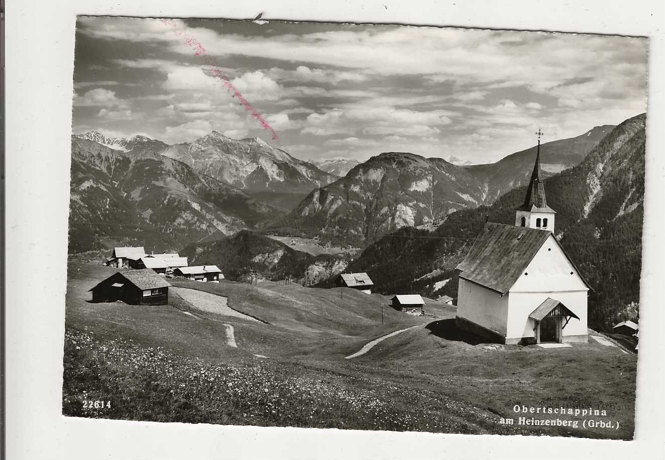Ansichtskarten: Obertschappina, ca 1950-er Jahre – Gebraucht aus Spiez von Niesen20